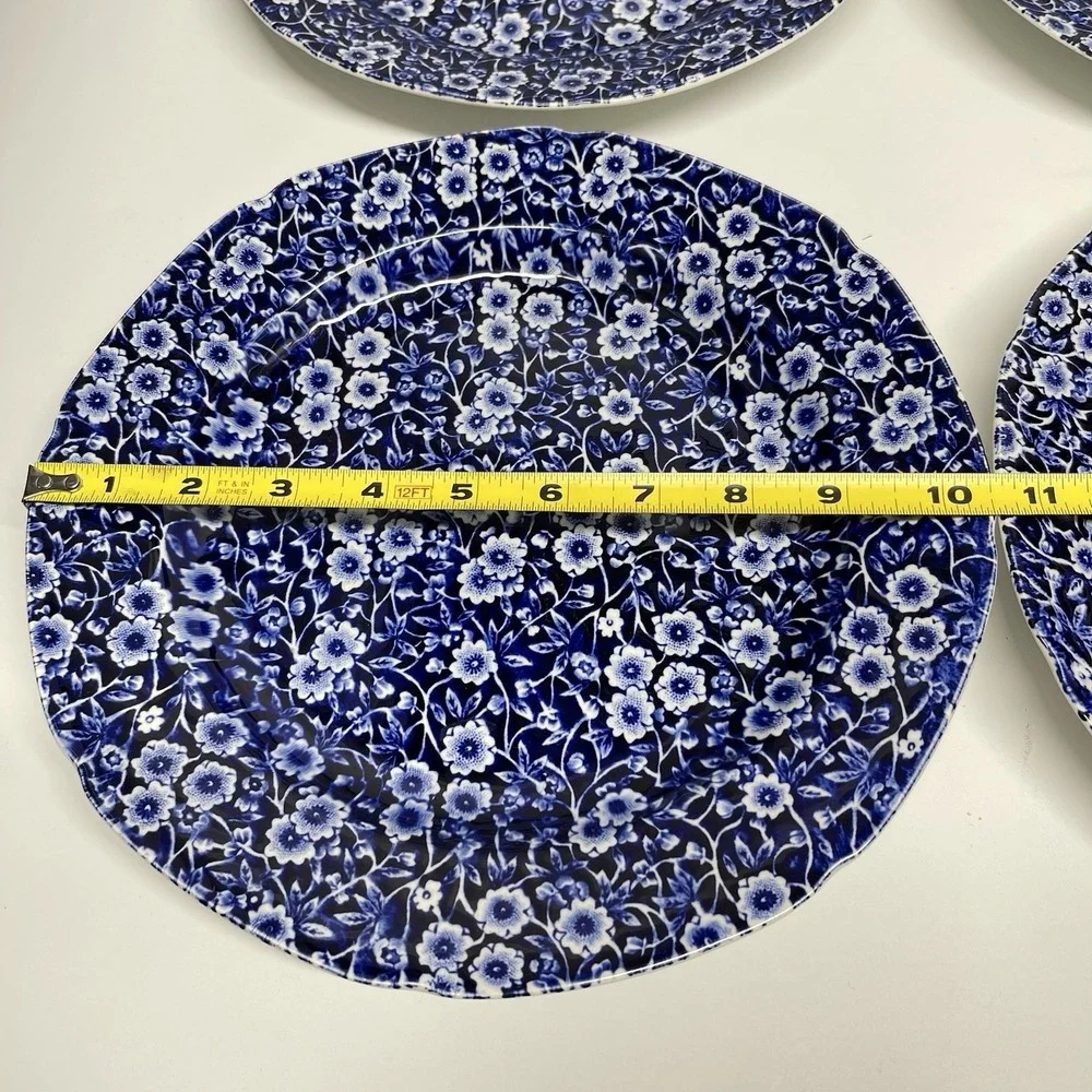 Vintage Crownford Staffordshire Blue Calico 10.5